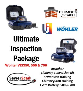 Sewer & Chimney Inspection Ultimate Package VIS350 with removable head